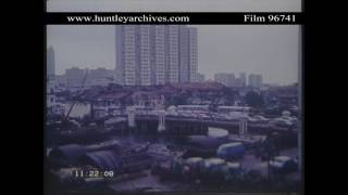 Views of Singapore in 1982.  Archive film 96741