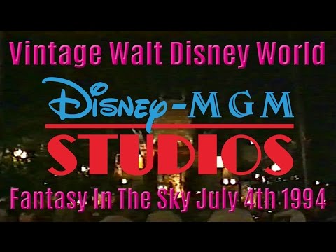 Sorcery In The Sky Fireworks Vintage Walt Disney World MGM Studios July 4th 1994