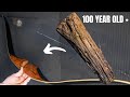 Using a 100 year old fence post to make a bow