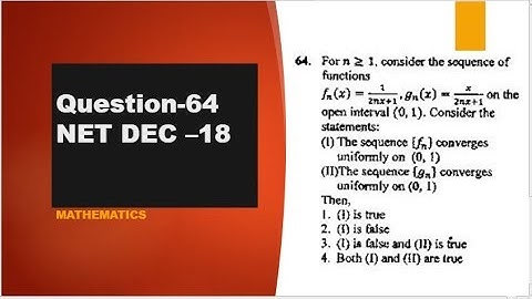 Mn test uniform convergence  CSIR NET DEC 18 question 64