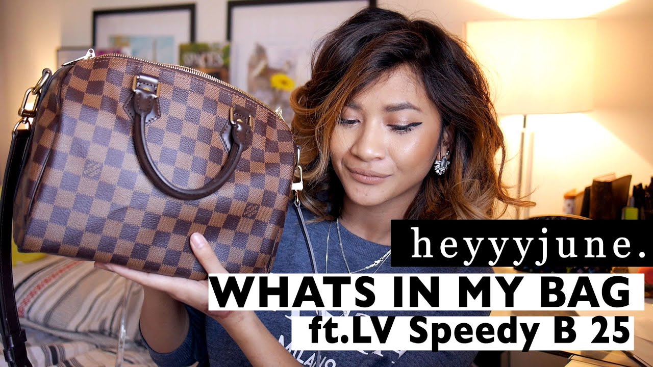 What&#39;s in my bag - Louis Vuitton Speedy B 25 + bag review - YouTube
