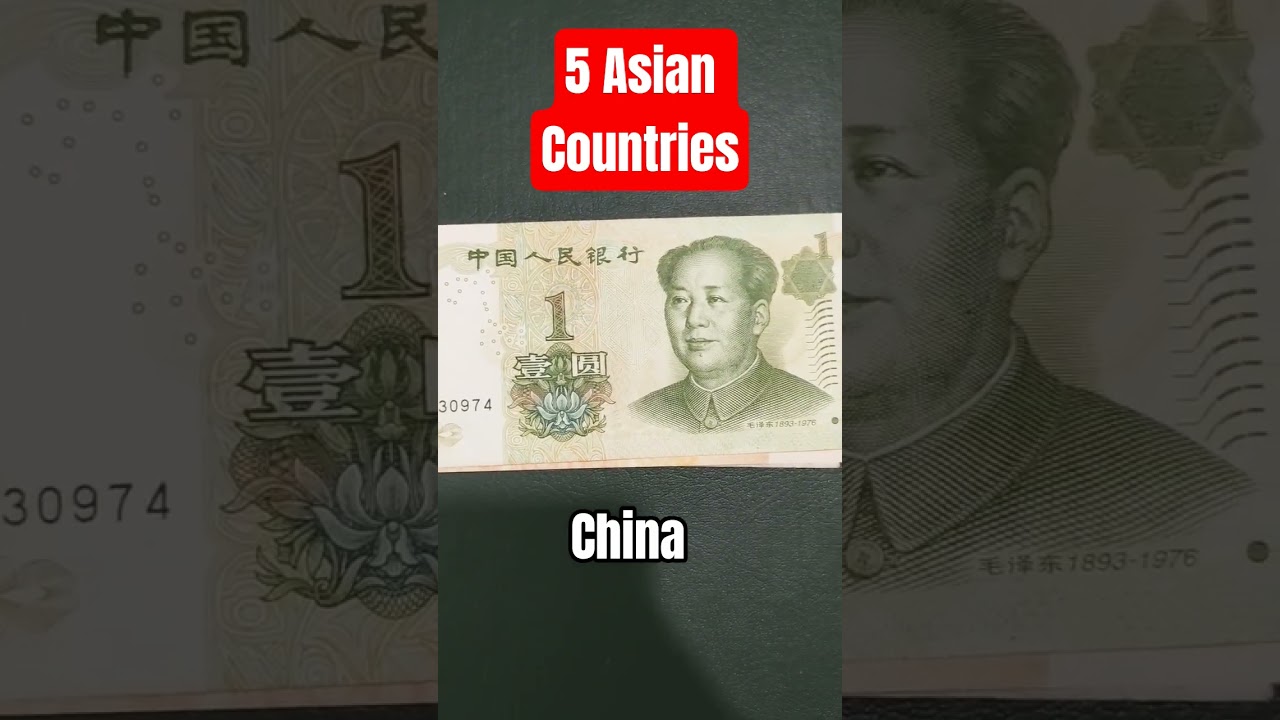 Banknotes of Asia - 5 Countries 