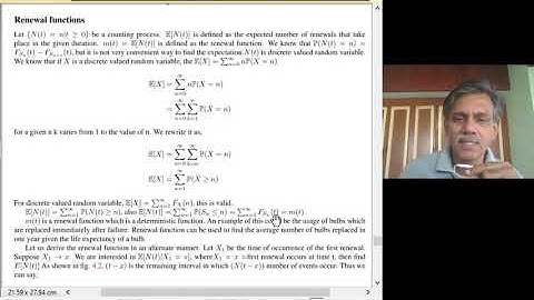 Lecture 32: Renewal Function