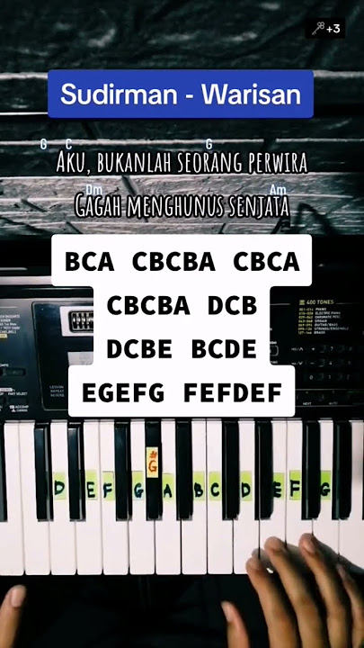 Tutorial 425 | Sudirman - Warisan. 🎹 #pianotutorial #suffixpiano #sudirman #warisan #shorts