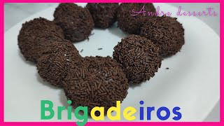 Como hacer BRIGADEIROS con Leche Condensada 3 ingredientes | Postre de Brasil