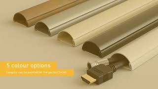 D-Line Oak Effect PVC Half Sphere Trunking (2 m)