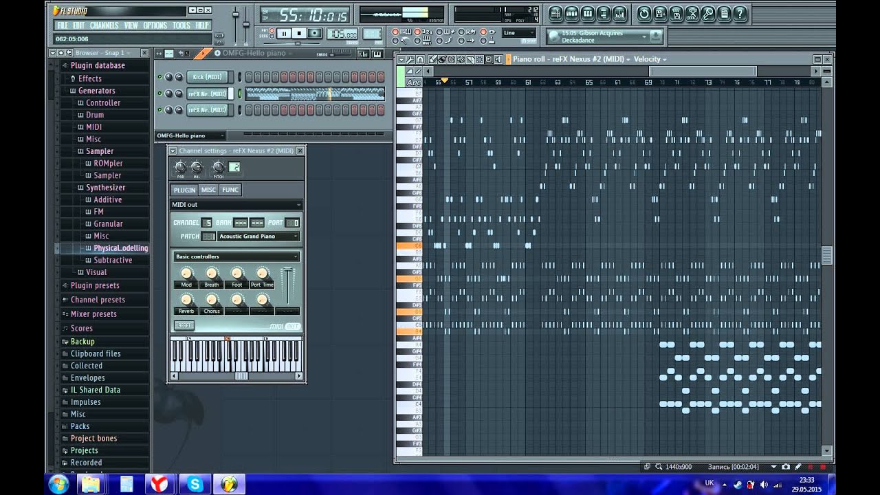 OMFG - Hello piano MIDI + Ноты - YouTube