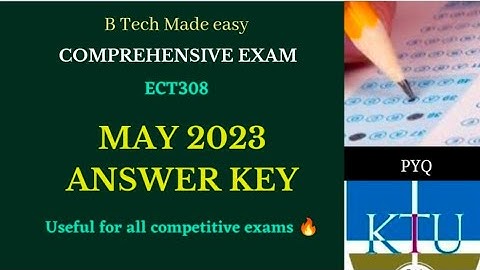 ECT308 Comprehensive KTU Exam May 2023 answer key/ S6 ECE