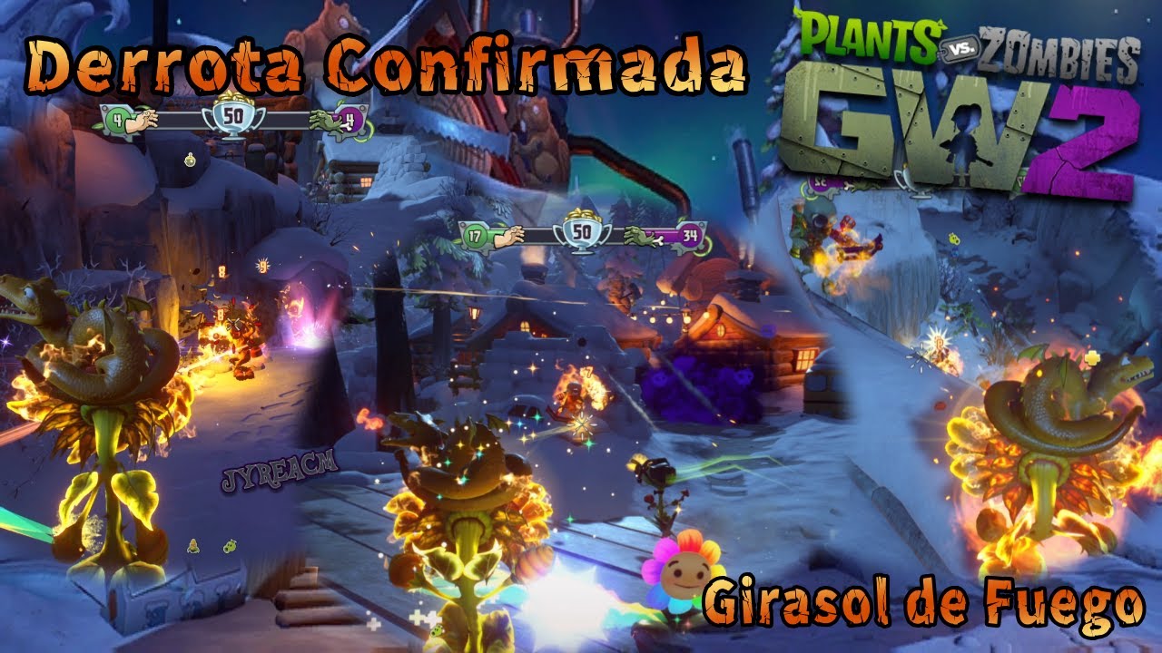 Girasol de Fuego en el Modo Derrota Confirmada mapa de Noche - Plantas ...