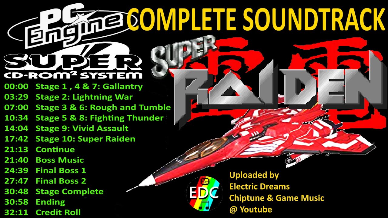 雷電 Super Raiden OST - PC Engine CD-ROM Full Soundtrack (1992) WITH ...