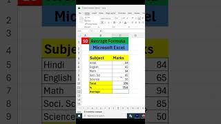 Average formula in excel 💖 | Average formula in excel #excel #exceltips #exceltutorial #shorts