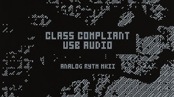Analog Rytm OS Upgrade: Class Compliant USB Audio