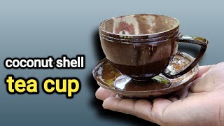 how to make tea cup in coconut shell/karikkanpulli tips/Chiratta craft