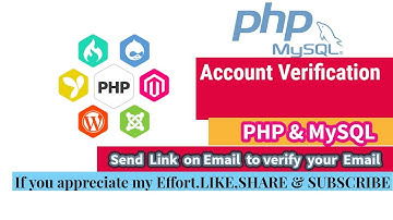 Email Verification using PHP & MySQL(Send link to activate email)
