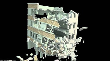 Building demolition: VolumeBreaker and Rayfire test-04