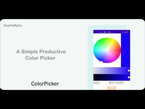 A simple producrtive color picker|| which returns color value in HEX and RGB||for Developers