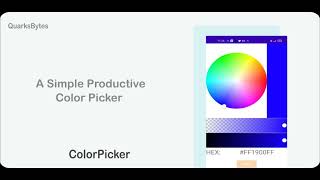 Information A simple producrtive color picker|| which returns color value in HEX and RGB||for Developers Update
