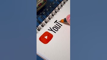 Lettering YouTube logo #shorts
