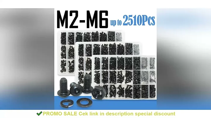 2510p Hex Hexagon Socket Button Head Screw Kit M2 M2.5 M3 M4 M5 M6 Black 10.9 Grade Allen Screws Bol