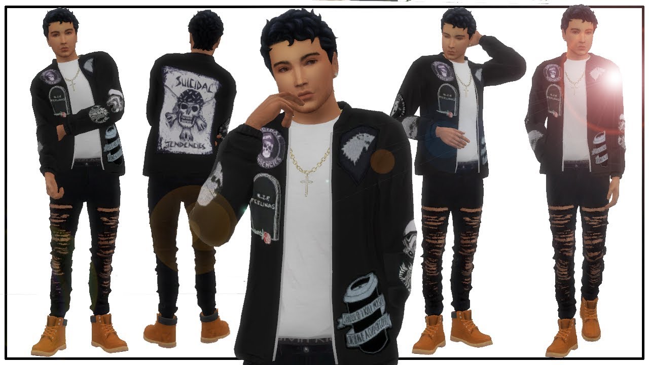 Sims 4 CAS Blasian Boy Braden Davis| Outfit Of The Day + Full CC LIST ...