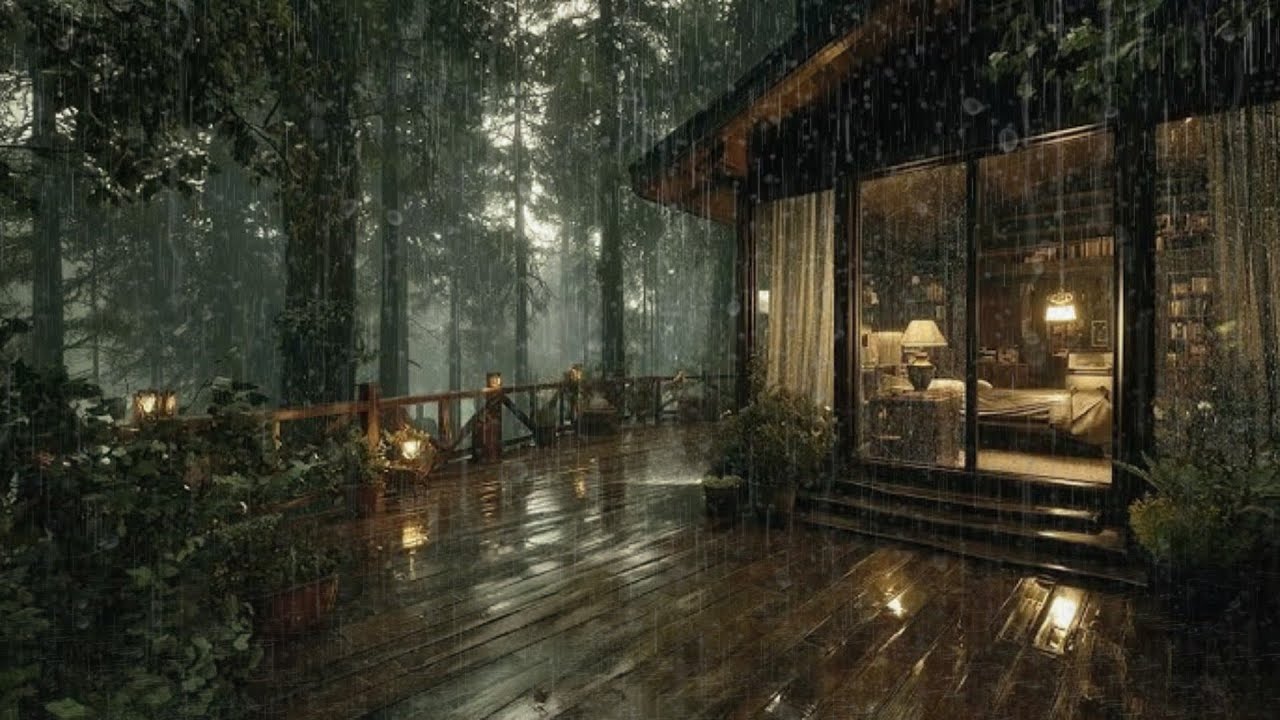 Cozy Cabin in the Rain | Relaxing Rain Sounds for Deep Sleep & Stress ...