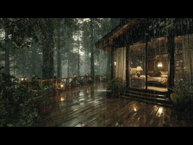 Cozy Cabin in the Rain | Relaxing Rain Sounds for Deep Sleep & Stress Relief