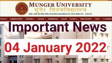 Munger University Today Important News and Notification Admission Detail@Kumar Group     03 January