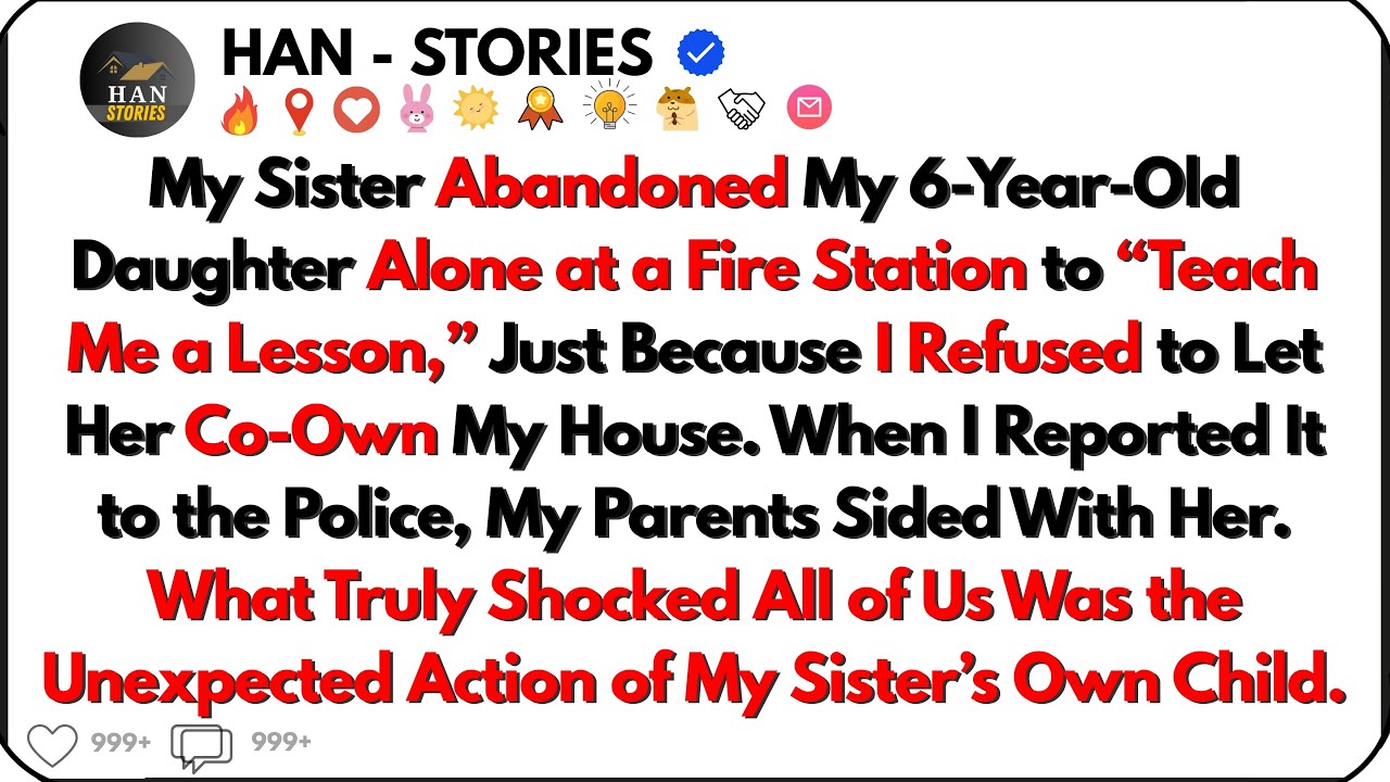 My Sister Abandoned My 6-year-old Daughter at a Fire Station – Then Blamed ME for It! | Family Drama