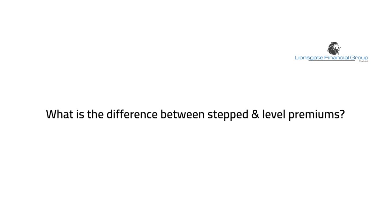 What is the difference between stepped & level premiums