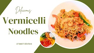 Easy and Delicious Vermicelli Noodles/ Singapore Noodles Recipe #Singaporenoodles #vermicellirecipe