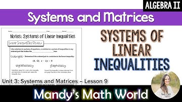 Systems of Linear Inequalities (Algebra 2)