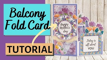 Balcony Fold Card THE EASY WAY / Spring Awaiting collection by Marta Debicka #dropofsunshineart