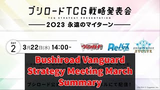 Bushiroad Vanguard TCG Strategy Meeting Summary