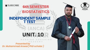 BSN KMU 6th SEMESTER BIOSTATISTICS UNIT 10 INDEPENDENT SAMPLE T TEST