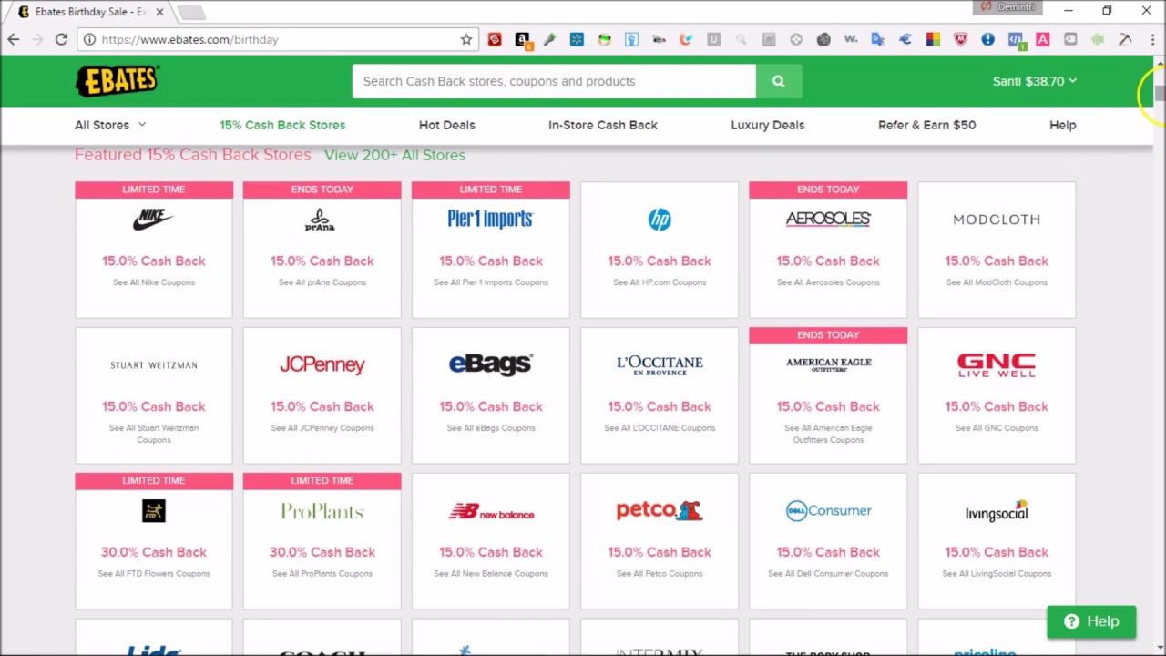 ebates how it works tutorial rakuten cashback chrome app  how to make money online