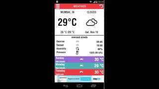Android Weather Forecast Application screenshot 3