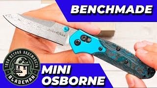 Нож Benchmade Mini Osborne, Gold Class, 945-221, Damasteel, Carbon Fiber Arctic Storm