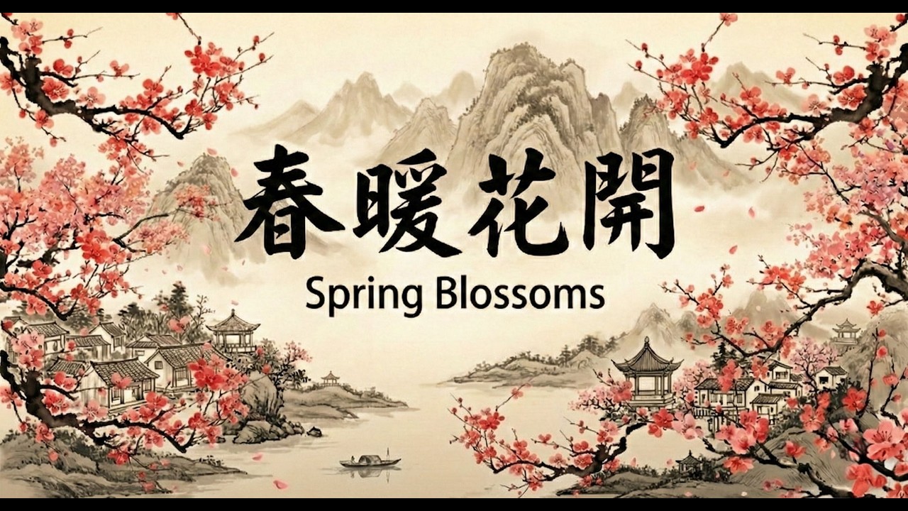 傳統中國風音樂/ 春暖花開 (Spring Blossoms) /1 Hour Traditional Chinese Music / Guzheng & Bamboo Flute