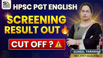 HPSC PGT ENGLISH SCREENING RESULT OUT I CUT OFF क्या रहेगी? I  PAPER HELD ON 16-11-25