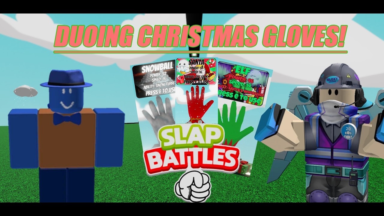 Duoing Christmas Gloves! Slap Battles