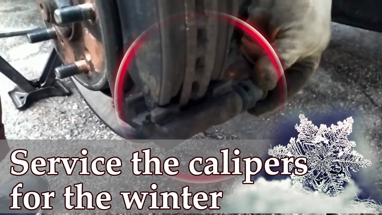 Why is it important to service your brake calipers before winter?