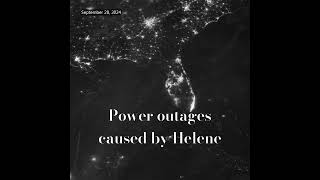 Power outages caused by #helene seen from space (Credit NOAA, NASA, JPSS)