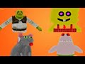 Escape backrooms  5 morphs shrek donkey rat patrick and sponge bob roblox