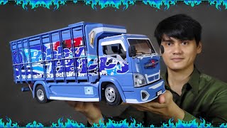 Unboxing Miniatur Truk Oleng Biru