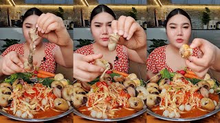 ส้มตำแกล้มหอยเดื่่อ กินครั้งแรกในชีวิต | ไอซ์ซี่ กินยั่ว