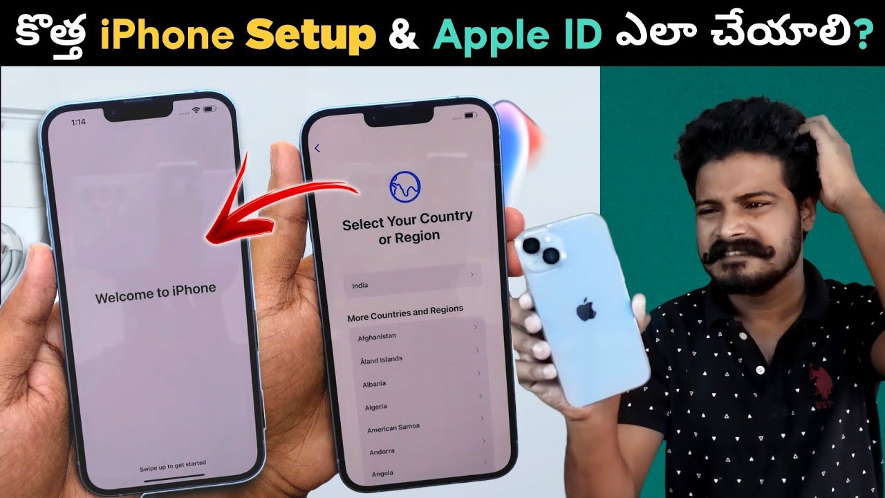 Apple iPhone Setup 🍎| Telugu | How to Create a new Apple ID & Setup ...