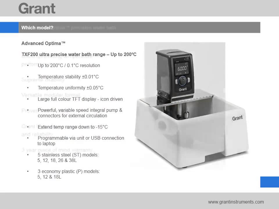 Grant Instruments Optima™ Circulating baths