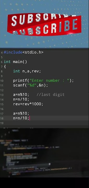 Reverse The Number Using modulus operator In C | Basic programming | # ...
