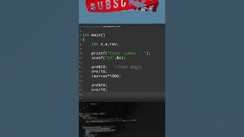 Reverse The Number Using modulus operator In C | Basic programming | #shorts #coding