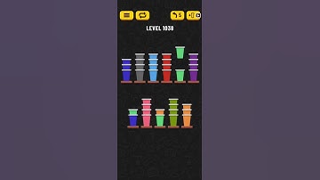 Cup Sort Puzzle Level 1038 = Water Sort Puzzle Level 1038 = Ball Sort Puzzle Level 1038 All the same